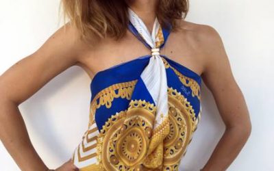 Wear your silk scarf as a top!
